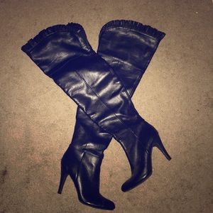 Black Thigh High Boots